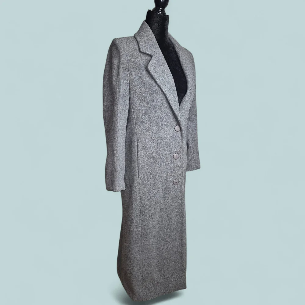 Vintage Women's Continental 100% Wool Trench Coat Jacket. Union Made In The USA. - Picture 3 of 11
